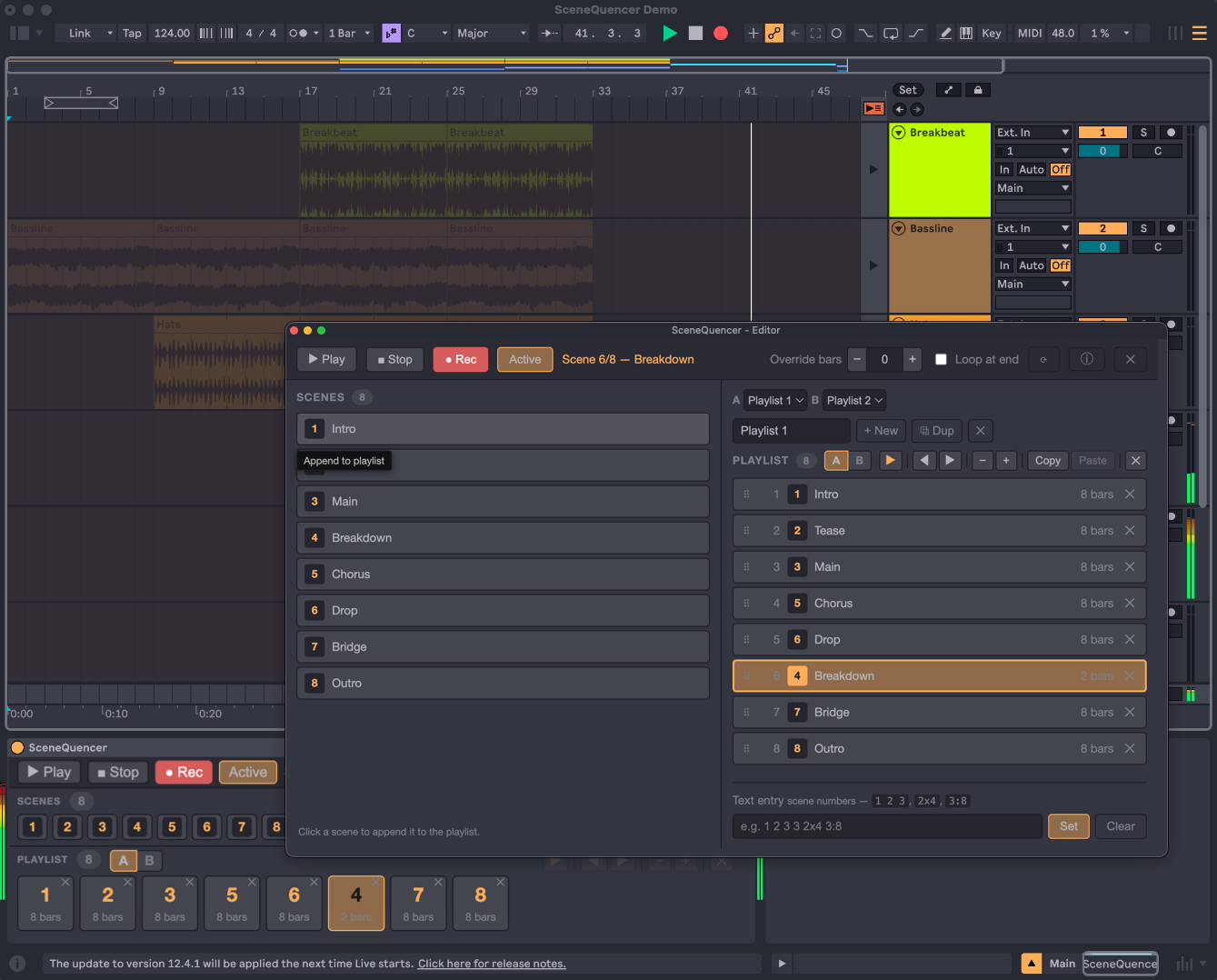 SceneQuencer Device Interface